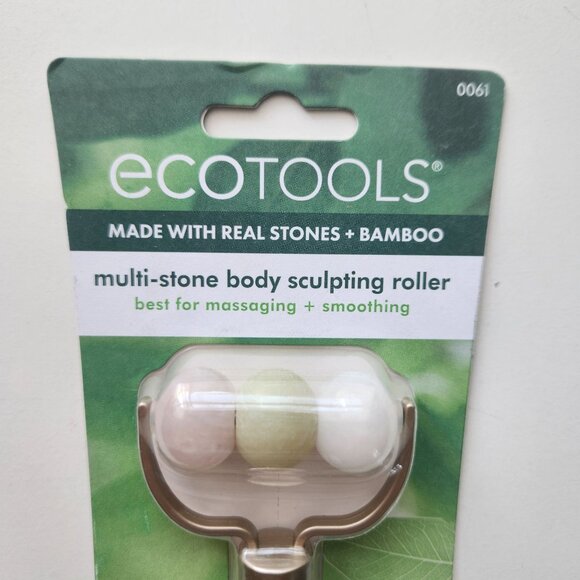 EcoTools Multi Stone Massage Roller Depuff & Sculpt Face & Body Tool Quartz Jade - Picture 2 of 8